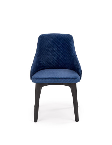 TOLEDO 3 Pikowane Krzesło Drewniane Velvet Granatowy - Luksusowy Akcent