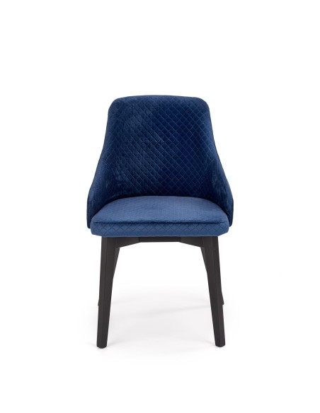 TOLEDO 3 Pikowane Krzesło Drewniane Velvet Granatowy - Luksusowy Akcent
