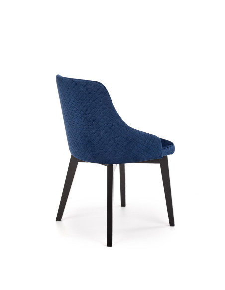 TOLEDO 3 Pikowane Krzesło Drewniane Velvet Granatowy - Luksusowy Akcent