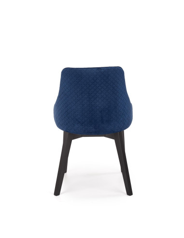 TOLEDO 3 Pikowane Krzesło Drewniane Velvet Granatowy - Luksusowy Akcent