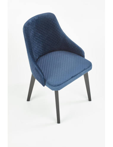 TOLEDO 3 Pikowane Krzesło Drewniane Velvet Granatowy - Luksusowy Akcent