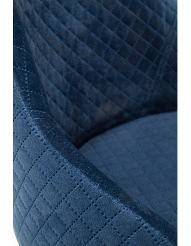 TOLEDO 3 Pikowane Krzesło Drewniane Velvet Granatowy - Luksusowy Akcent