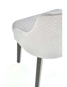 TOLEDO 3 Pikowane Krzesło Drewniane Velvet Popiel - Elegancja i Delikatność 2