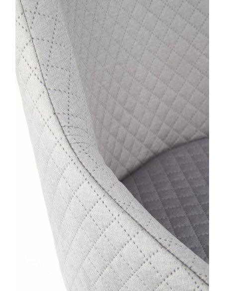 TOLEDO 3 Pikowane Krzesło Drewniane Velvet Popiel - Elegancja i Delikatność