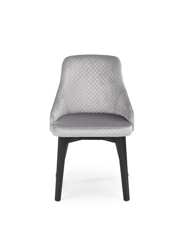 TOLEDO 3 Pikowane Krzesło Drewniane Velvet Popiel - Elegancja i Delikatność