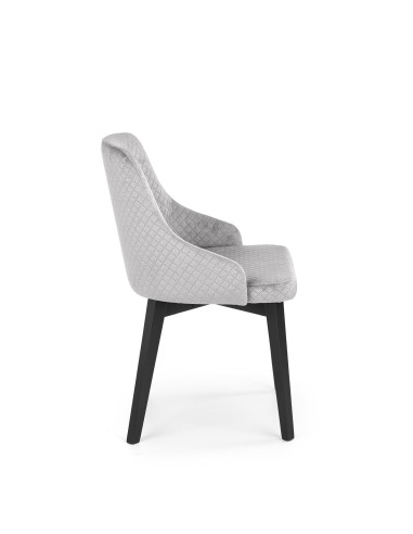 TOLEDO 3 Pikowane Krzesło Drewniane Velvet Popiel - Elegancja i Delikatność