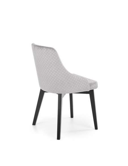 TOLEDO 3 Pikowane Krzesło Drewniane Velvet Popiel - Elegancja i Delikatność