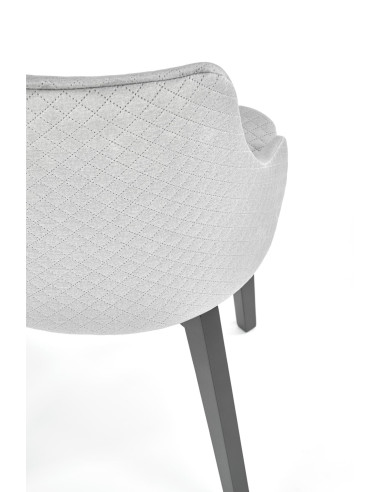 TOLEDO 3 Pikowane Krzesło Drewniane Velvet Popiel - Elegancja i Delikatność