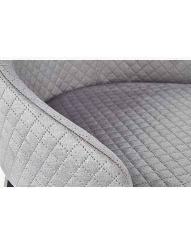 TOLEDO 3 Pikowane Krzesło Drewniane Velvet Popiel - Elegancja i Delikatność