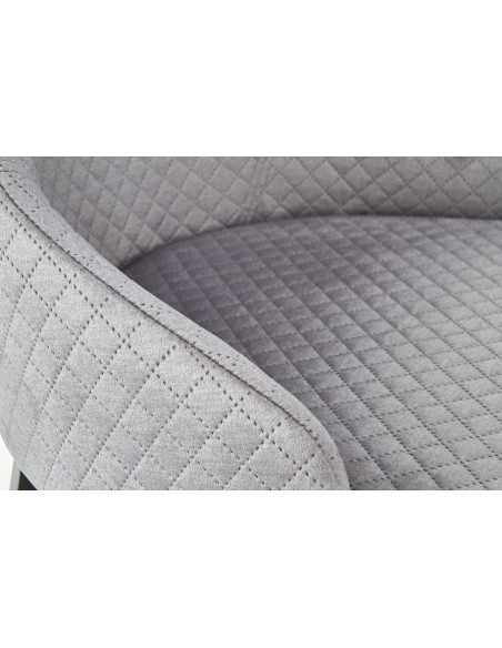 TOLEDO 3 Pikowane Krzesło Drewniane Velvet Popiel - Elegancja i Delikatność