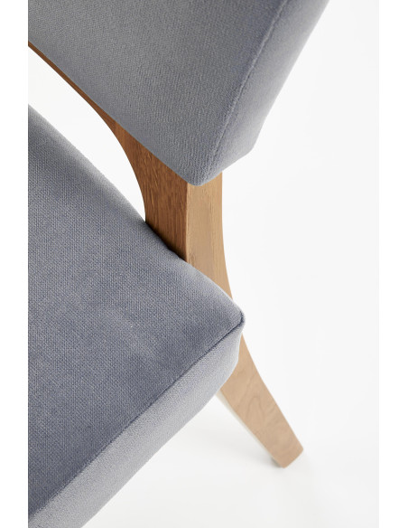 WENANTY Krzesło Drewniane Velvet Popielaty - Klasyczna Elegancja