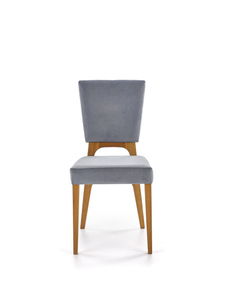 WENANTY Krzesło Drewniane Velvet Popielaty - Klasyczna Elegancja