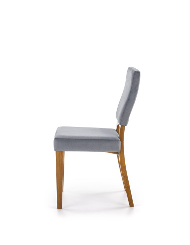 WENANTY Krzesło Drewniane Velvet Popielaty - Klasyczna Elegancja