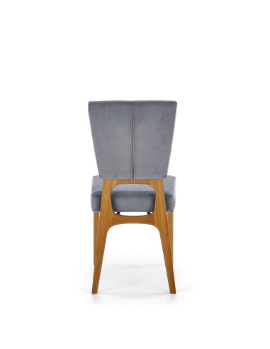 WENANTY Krzesło Drewniane Velvet Popielaty - Klasyczna Elegancja