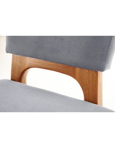 WENANTY Krzesło Drewniane Velvet Popielaty - Klasyczna Elegancja