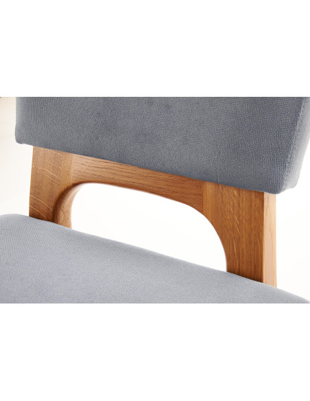 WENANTY Krzesło Drewniane Velvet Popielaty - Klasyczna Elegancja