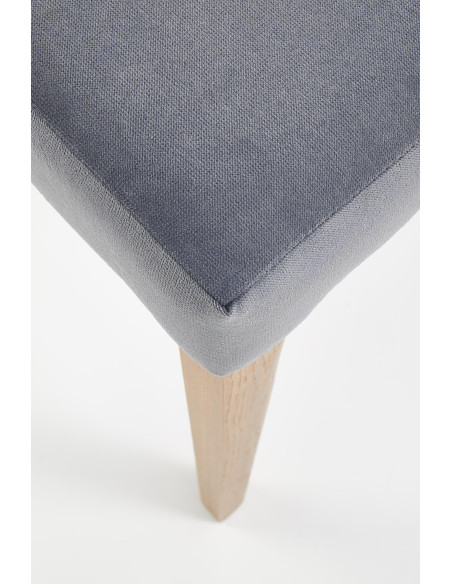 WENANTY Krzesło Drewniane Velvet Popielaty - Klasyczna Elegancja