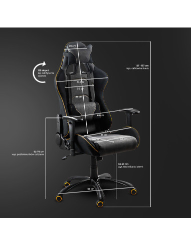  Fotel gabinetowy gamingowy EVOLVE PRO