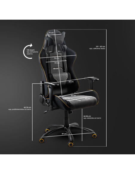  Fotel gabinetowy gamingowy EVOLVE PRO