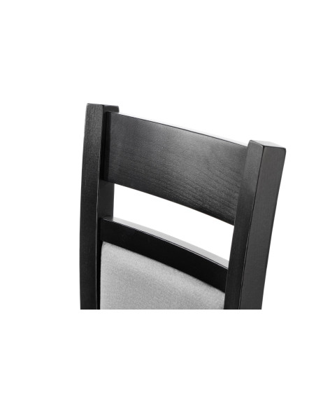 Krzesło drewniane GERARD2 czarny / VELVET popiel