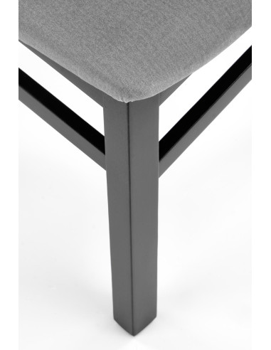 Krzesło drewniane GERARD2 czarny / VELVET popiel