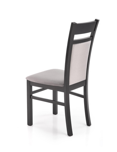 Krzesło drewniane GERARD2 czarny / VELVET popiel