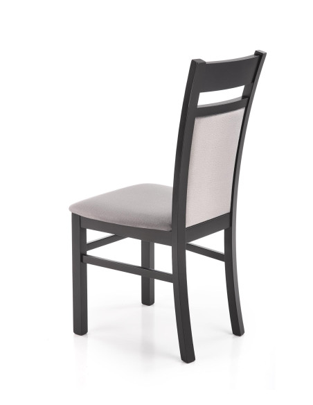 Krzesło drewniane GERARD2 czarny / VELVET popiel