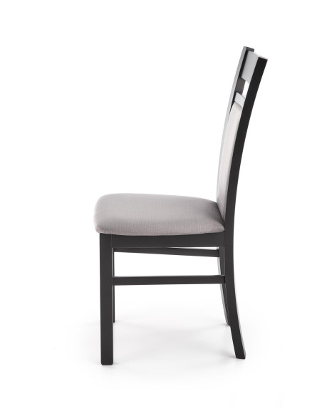 Krzesło drewniane GERARD2 czarny / VELVET popiel