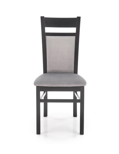 Krzesło drewniane GERARD2 czarny / VELVET popiel