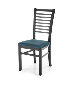 Krzesło drewniane GERARD6 czarny / VELVET ciemny zielony