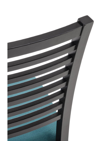 Krzesło drewniane GERARD6 czarny / VELVET ciemny zielony