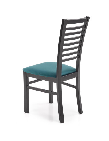 Krzesło drewniane GERARD6 czarny / VELVET ciemny zielony