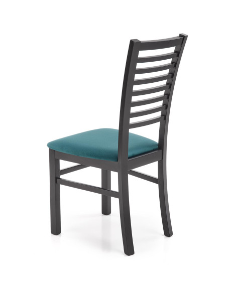 Krzesło drewniane GERARD6 czarny / VELVET ciemny zielony