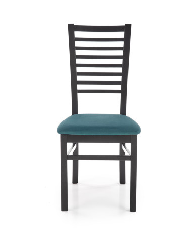 Krzesło drewniane GERARD6 czarny / VELVET ciemny zielony