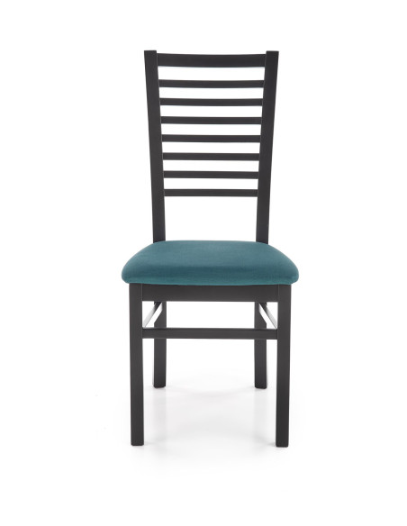 Krzesło drewniane GERARD6 czarny / VELVET ciemny zielony