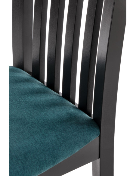 Krzesło drewniane GERARD7 czarny / VELVET ciemny zielony