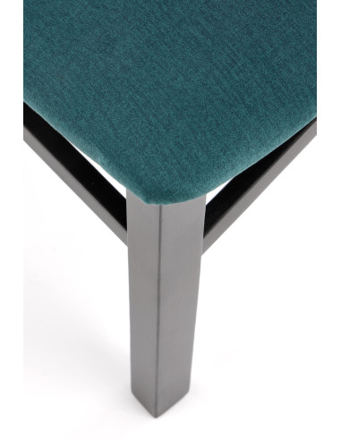 Krzesło drewniane GERARD7 czarny / VELVET ciemny zielony