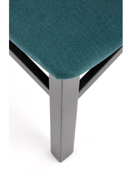 Krzesło drewniane GERARD7 czarny / VELVET ciemny zielony