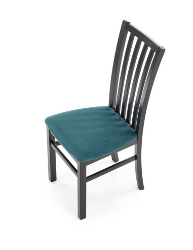 Krzesło drewniane GERARD7 czarny / VELVET ciemny zielony