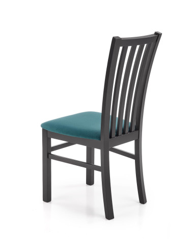 Krzesło drewniane GERARD7 czarny / VELVET ciemny zielony