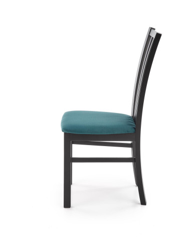 Krzesło drewniane GERARD7 czarny / VELVET ciemny zielony