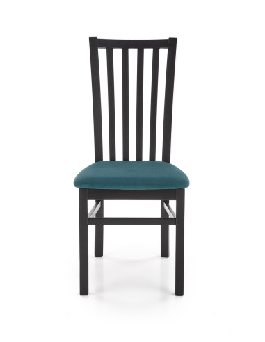 Krzesło drewniane GERARD7 czarny / VELVET ciemny zielony