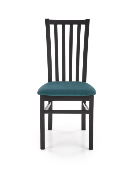Krzesło drewniane GERARD7 czarny / VELVET ciemny zielony