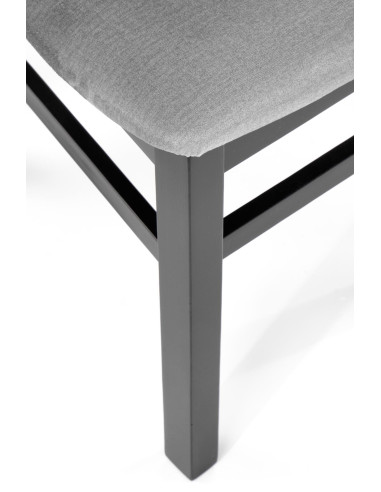 Krzesło drewniane GERARD7 czarny / VELVET popiel