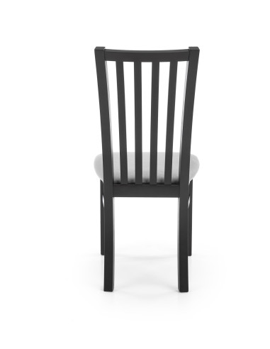 Krzesło drewniane GERARD7 czarny / VELVET popiel