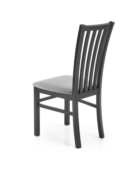 Krzesło drewniane GERARD7 czarny / VELVET popiel