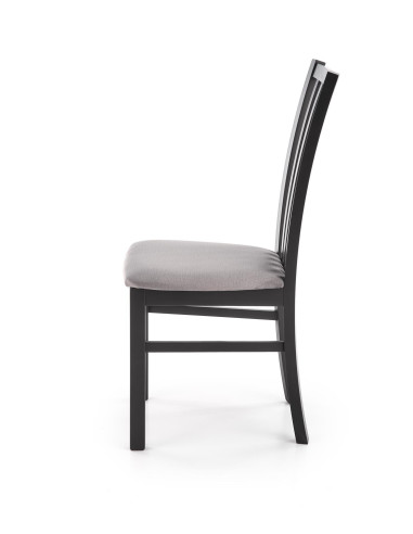 Krzesło drewniane GERARD7 czarny / VELVET popiel