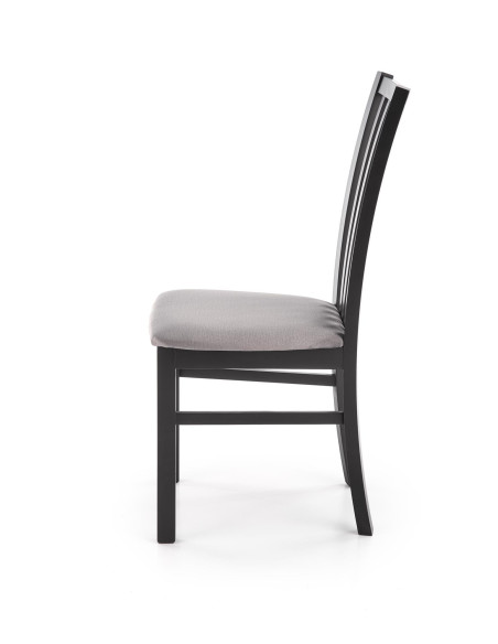 Krzesło drewniane GERARD7 czarny / VELVET popiel