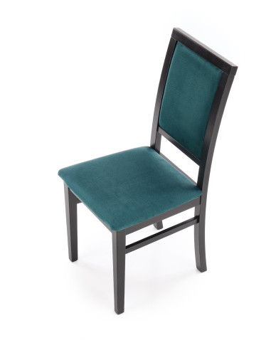 SYLWEK1 krzesło czarny / tap: velvet Monolith 37 (ciemny zielony) 