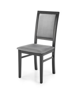 Krzesło drewniane SYLWEK1 czarny / popiel VELVET